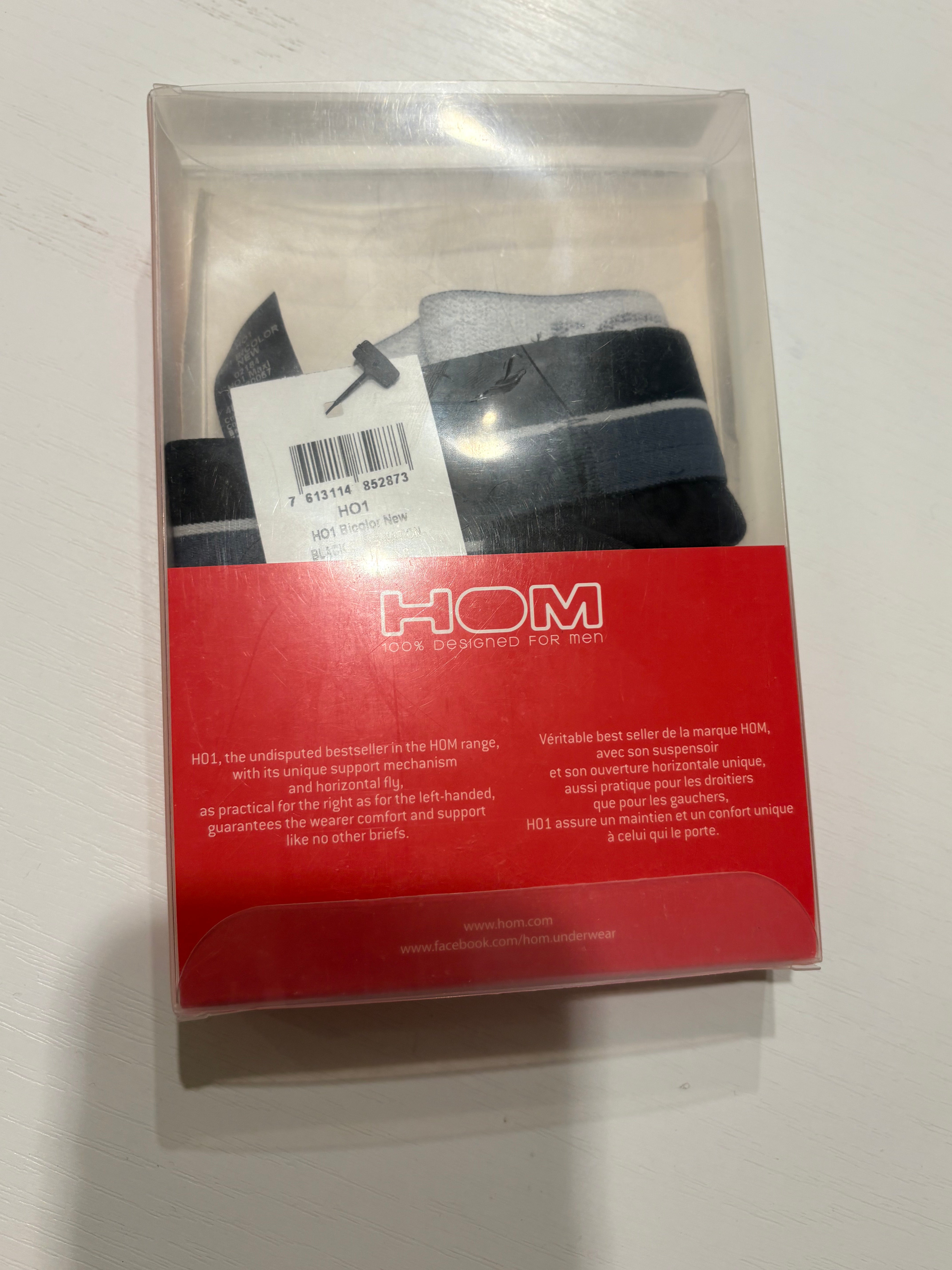 HOM Men's Boxer HO1 Black Combination size S