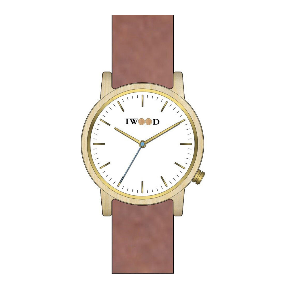Iwood real wood men's watch IW18444002