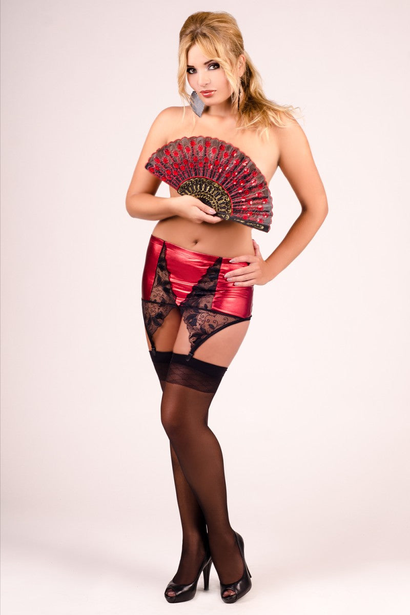 red/black suspender belt M/1050 by Andalea Dessous