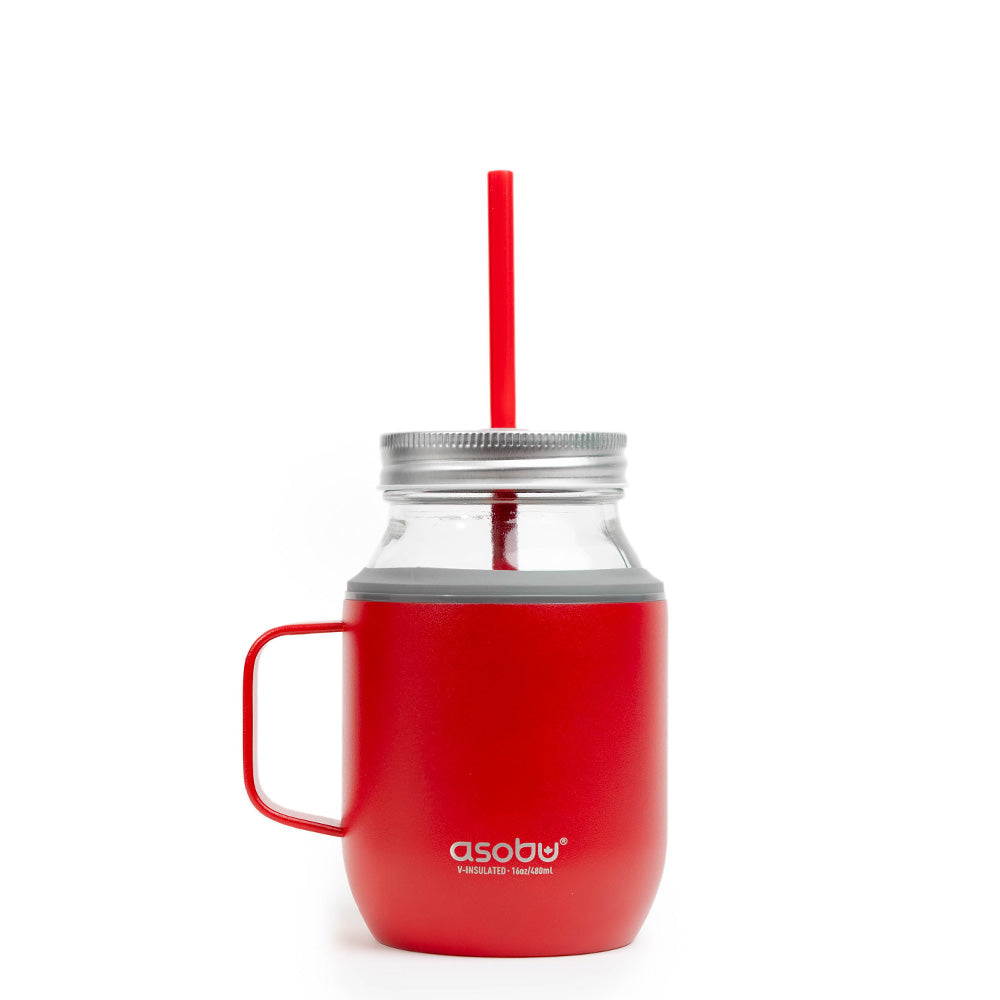 Asobu - Moonshine Edelstahl Glasbecher rot