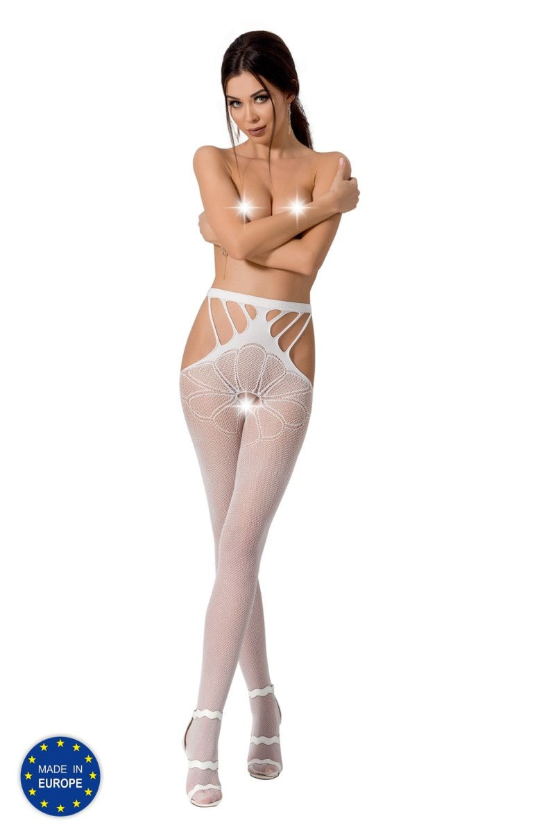ouvert tights S001 white from Passion Erotic Line