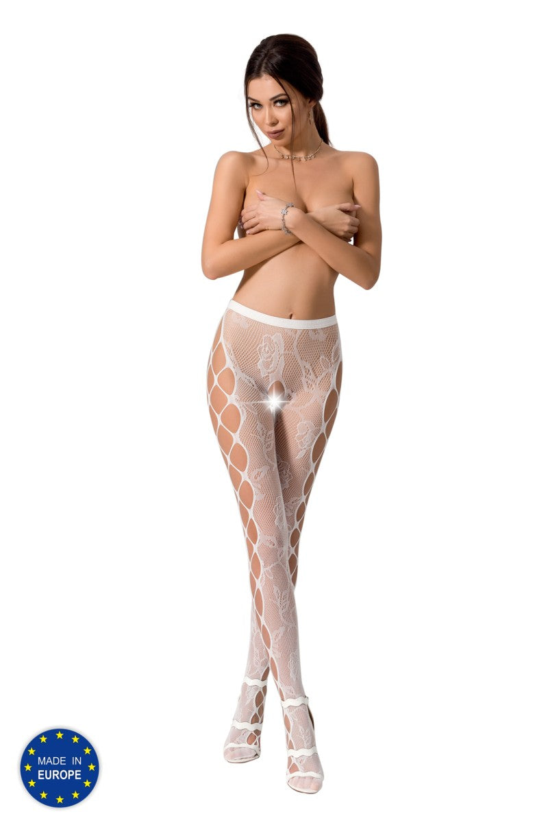 ouvert tights S008 white from Passion Erotic Line