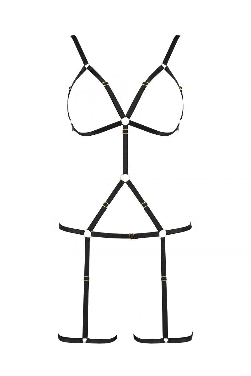 Schwarzes Harness Dress PA595766 - S/M
