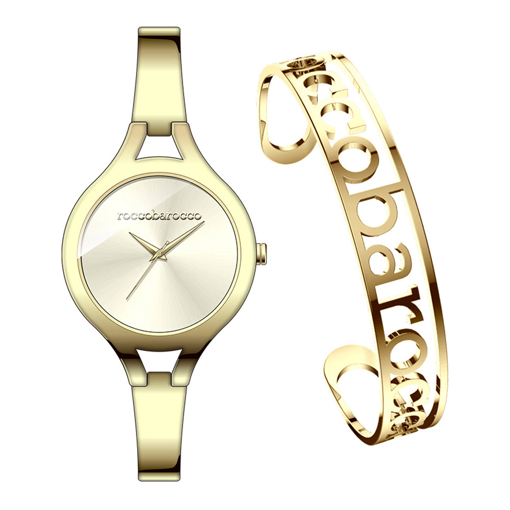 Roccobarocco RB.2216S-03M ladies watch and bangle set