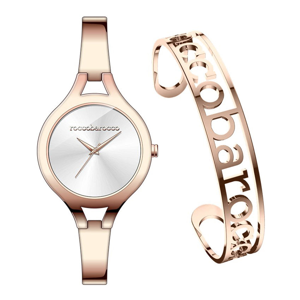 Roccobarocco RB.2216S-04M ladies watch and bangle set