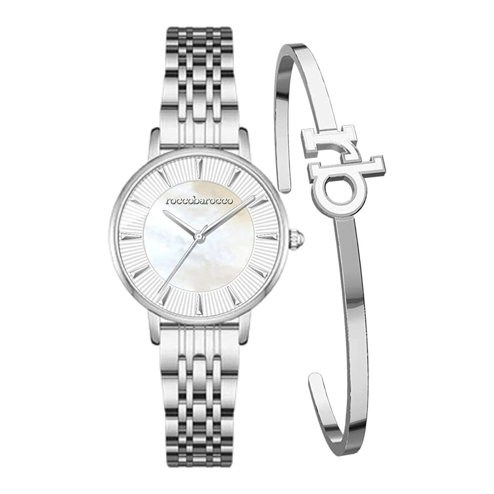Roccobarocco RB.4659L-01M ladies watch and bangle set