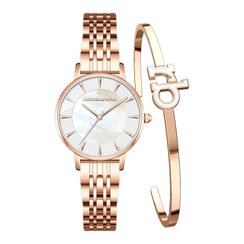 Roccobarocco RB.4659L-03M ladies watch and bangle set