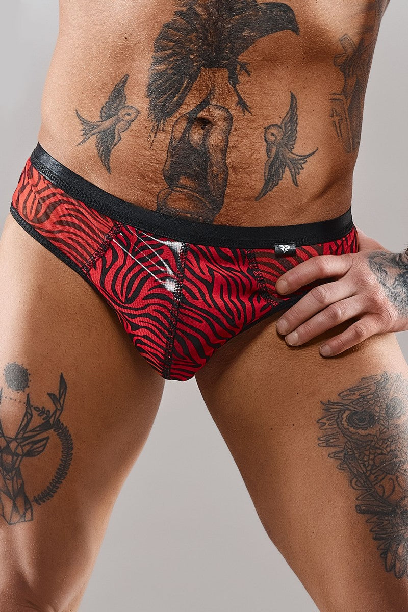 Mesh briefs RESamuel001 black/red from RFP Razor's Edge collection