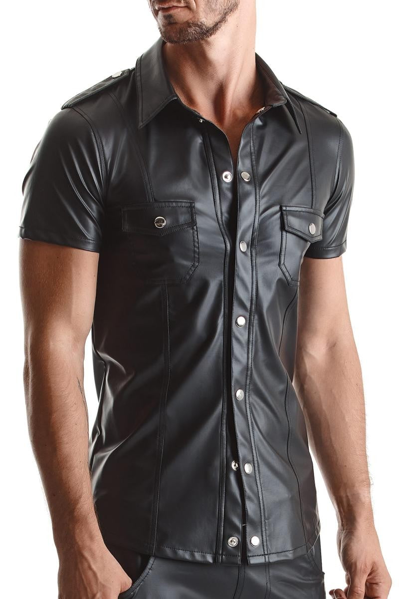 Men's shirt RMLuca001 black from Regnes Fetish Planet