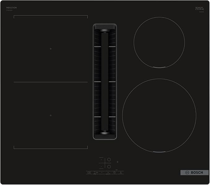 Bosch PVS611B16E Series 4, Built-in Induction hob with integrated ventilation system, 60 cm, black