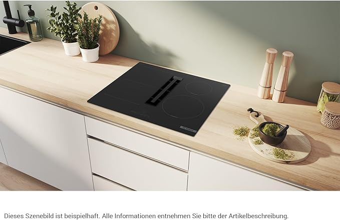 Bosch PVS611B16E Series 4, Built-in Induction hob with integrated ventilation system, 60 cm, black