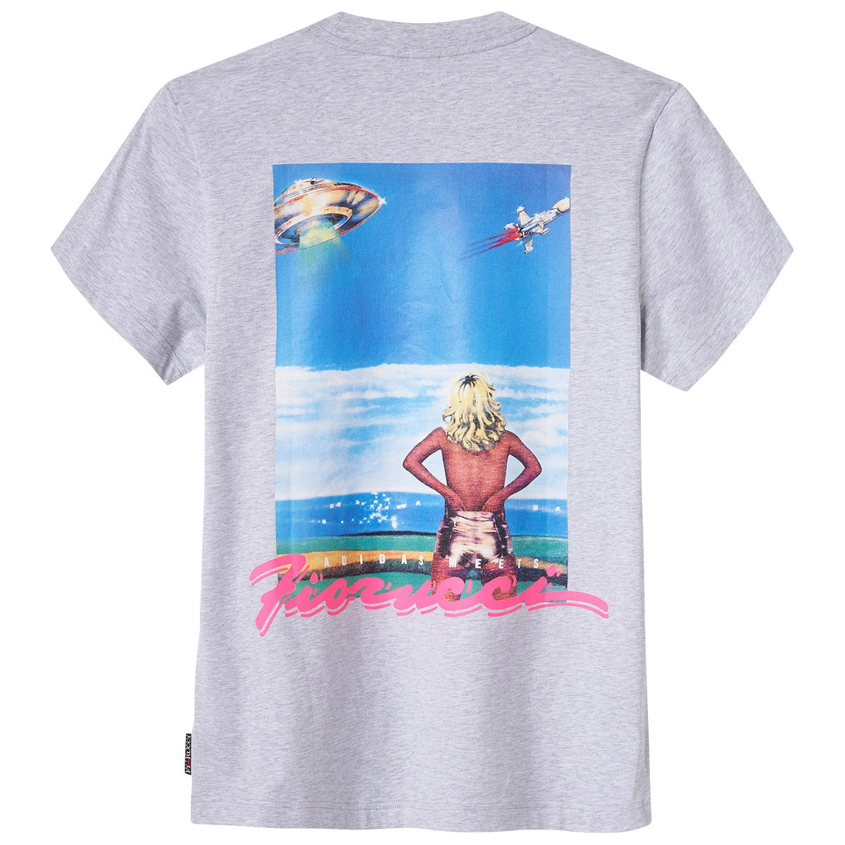 Women’s T-shirt, grey with print adidas Originals x Fiorucci