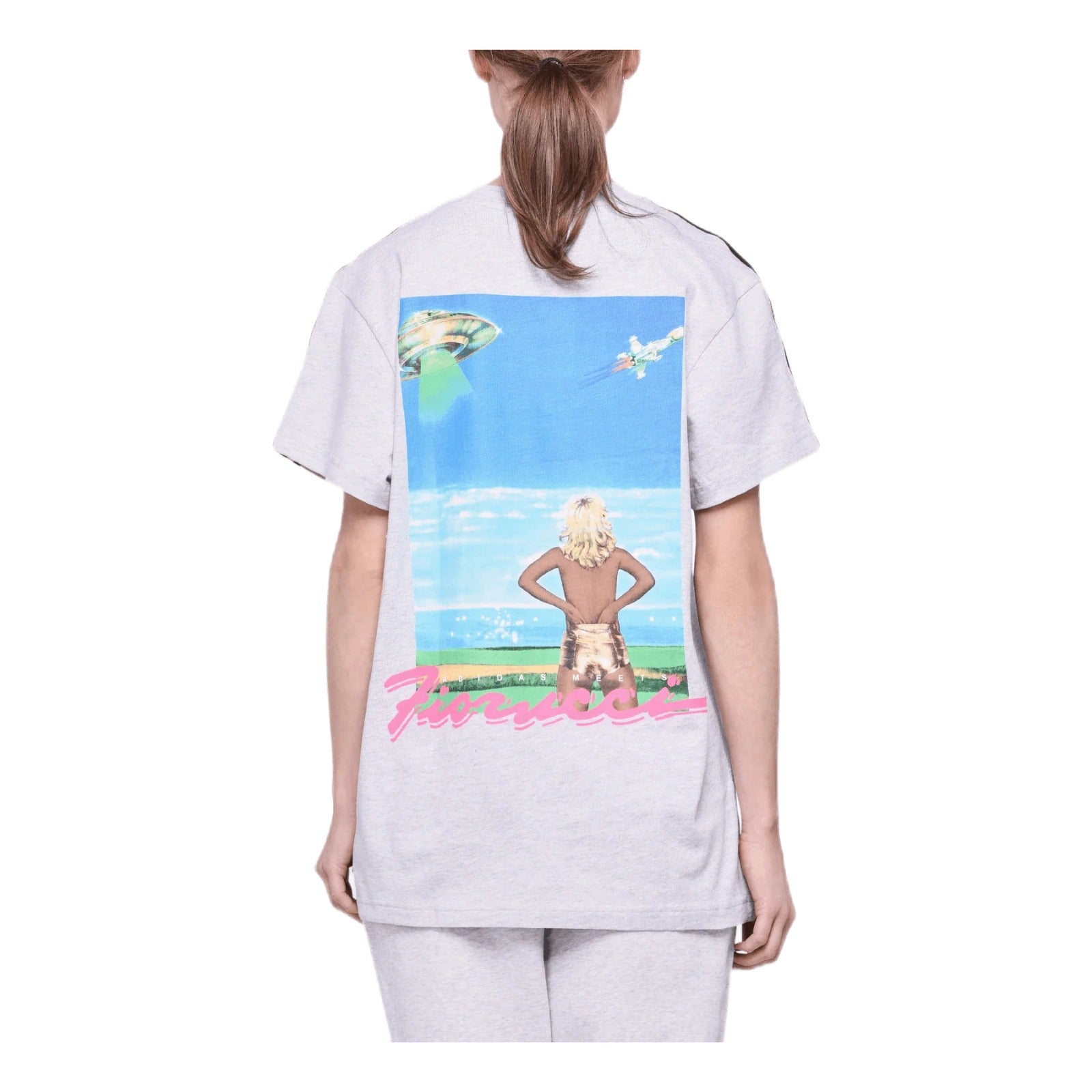 Women’s T-shirt, grey with print adidas Originals x Fiorucci
