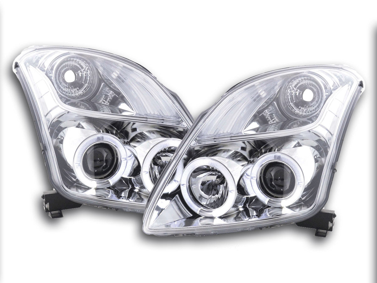 Headlight set Suzuki Swift type MZ 05- chrome