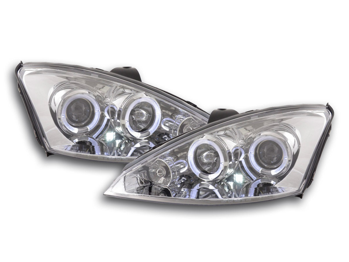 Headlight set Ford Focus 98-01 chrome
