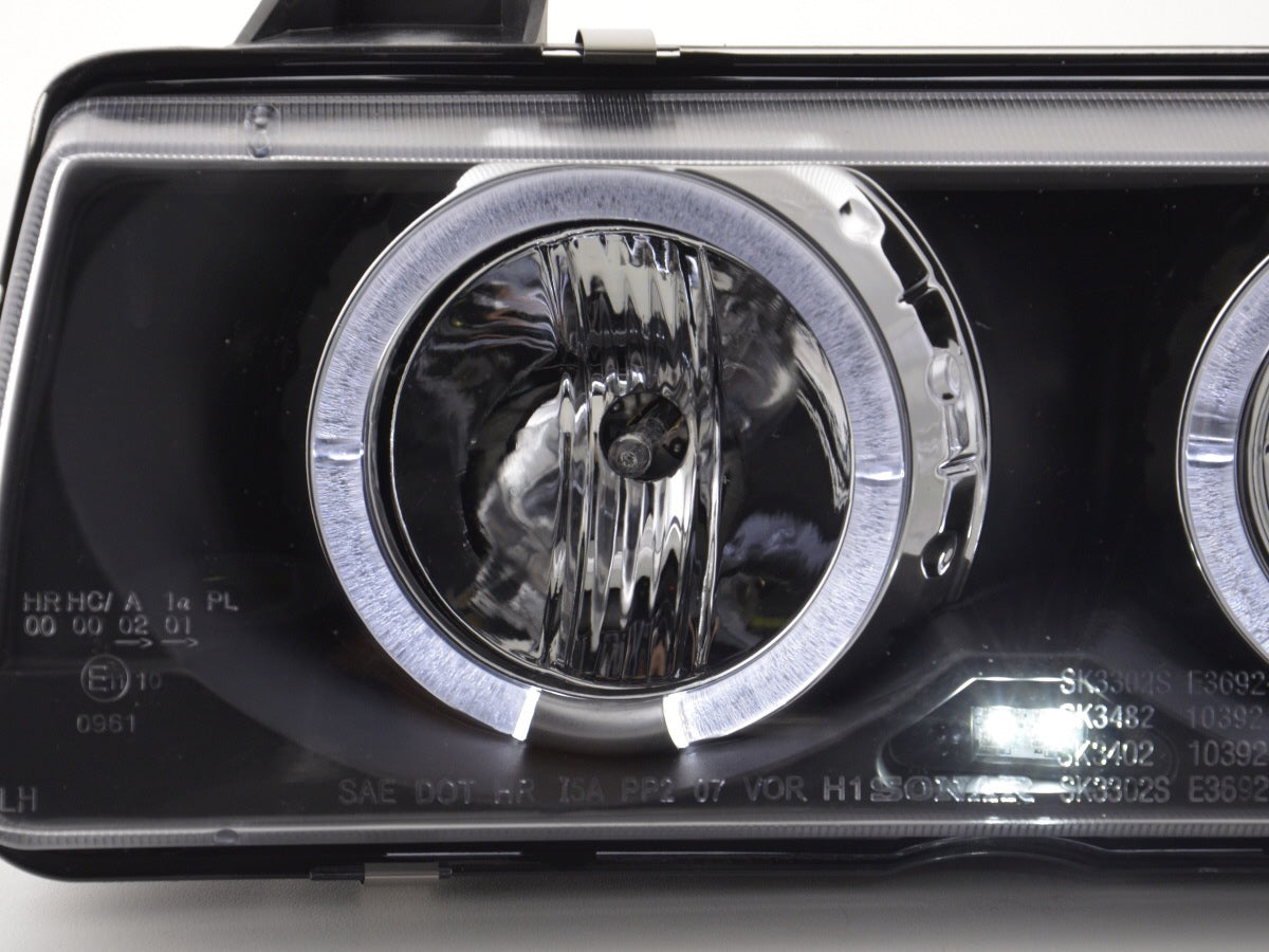 Headlight set BMW 3 Series Limousine Type E36 92-98 black