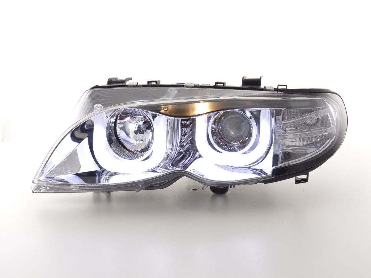 Scheinwerfer Set Angel Eyes BMW 3er E46 Limo/Touring  02-05 chrom