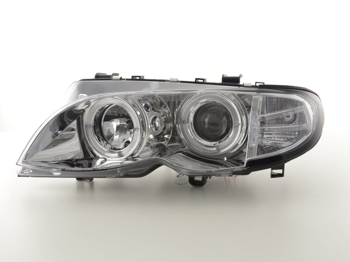 Scheinwerfer Set BMW 3er E46 Limo/Touring  02-05 chrom für Rechtslenker