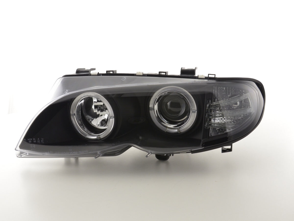 Scheinwerfer Set BMW 3er E46 Limo/Touring  02-05 schwarz für Rechtslenker