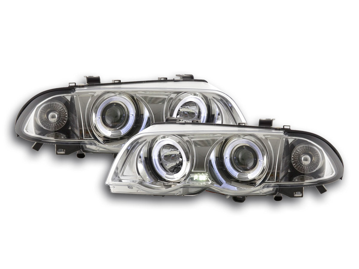 Headlight set BMW 3 Series Sedan Type E46 98-01 chrome