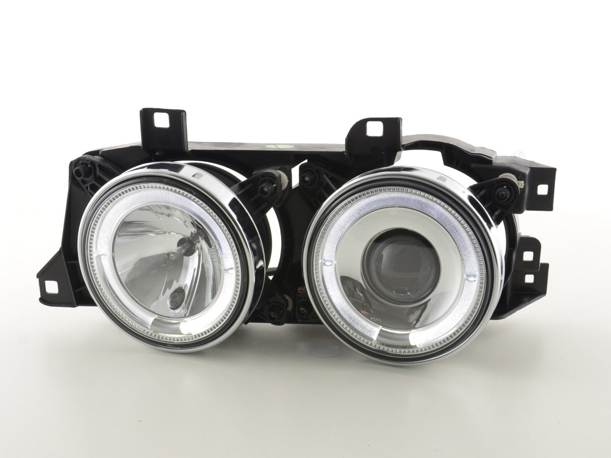 Headlight set BMW 5 Series E34 88-94 chrome