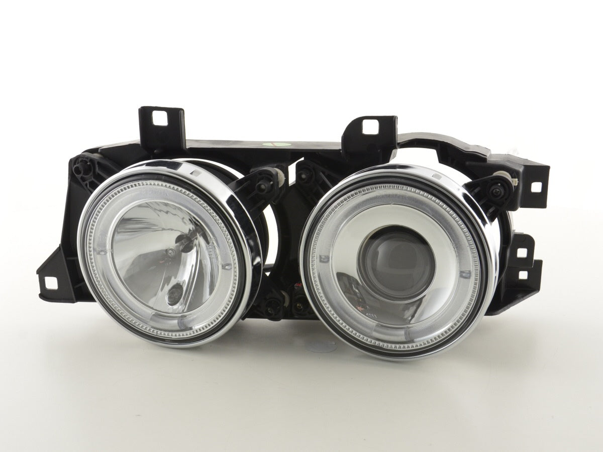 Headlight set BMW 5 Series E34 88-94 chrome