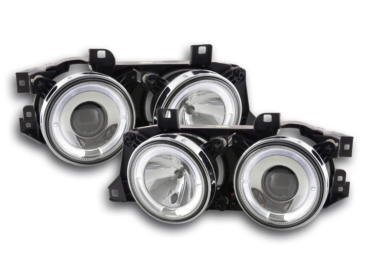 Headlight set BMW 5 Series E34 88-94 chrome