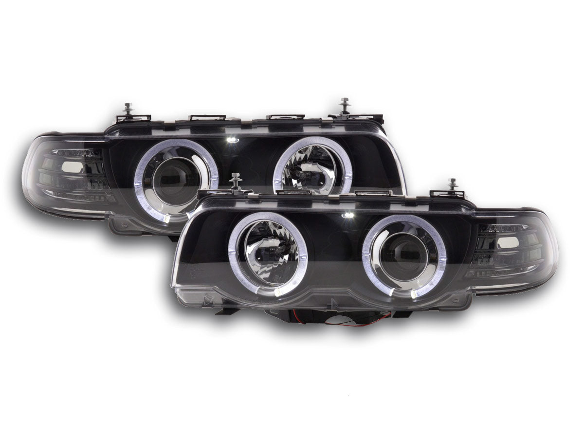 Headlights BMW 7 Series Type E38 99-02 black