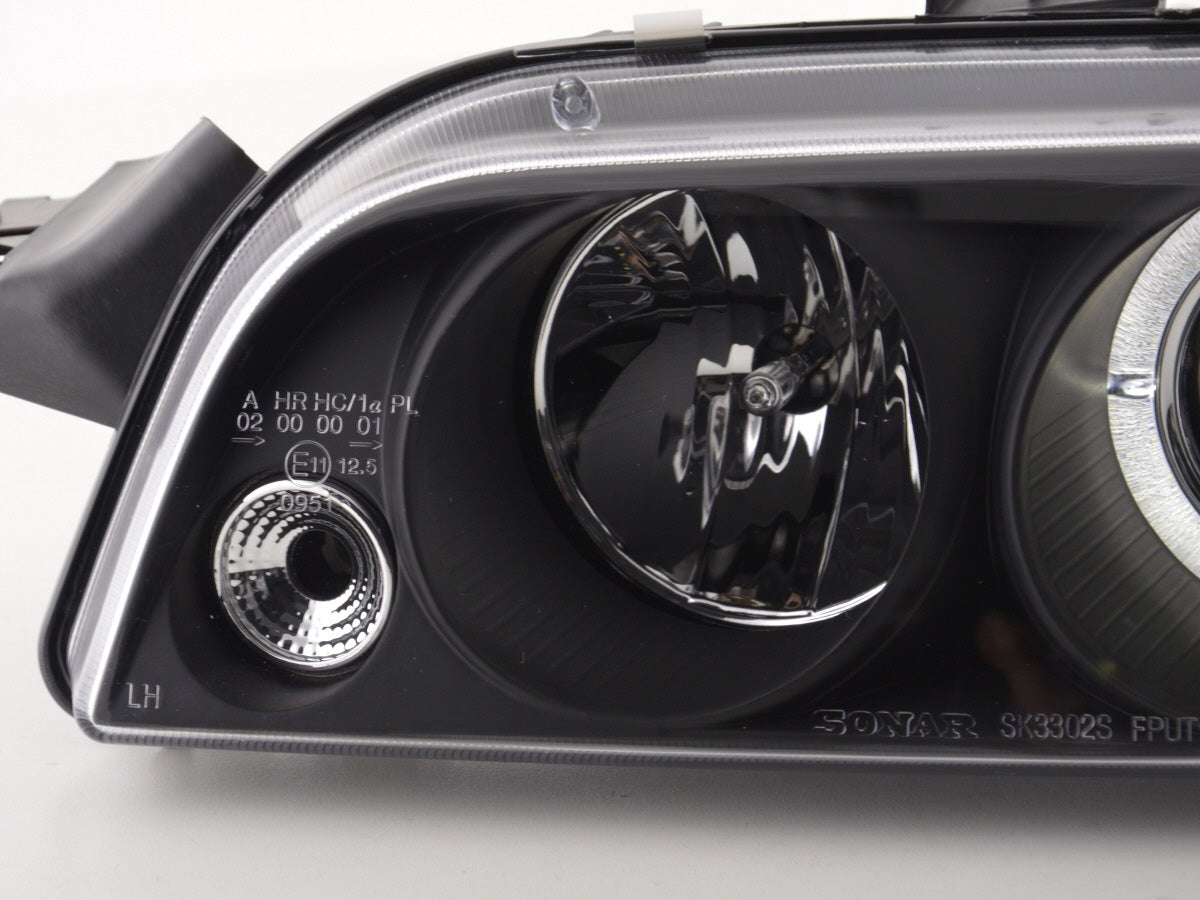 Headlight set Fiat Punto 1 Type 176 93-98 black