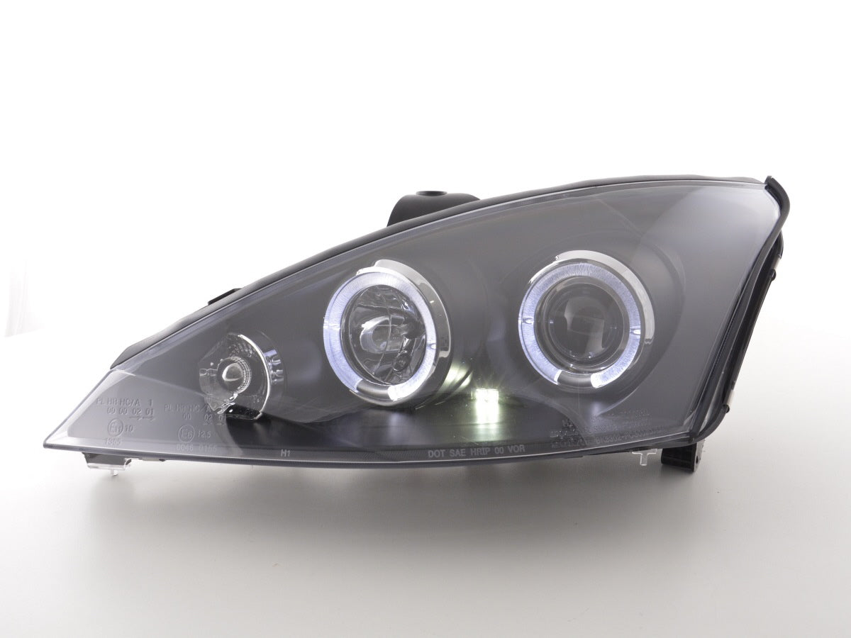 Headlight set Ford Focus 98-01 black
