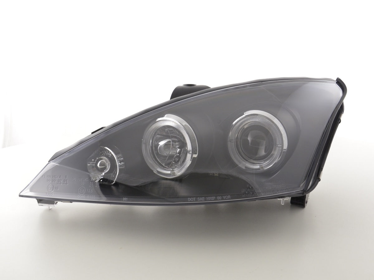 Headlight set Ford Focus 98-01 black