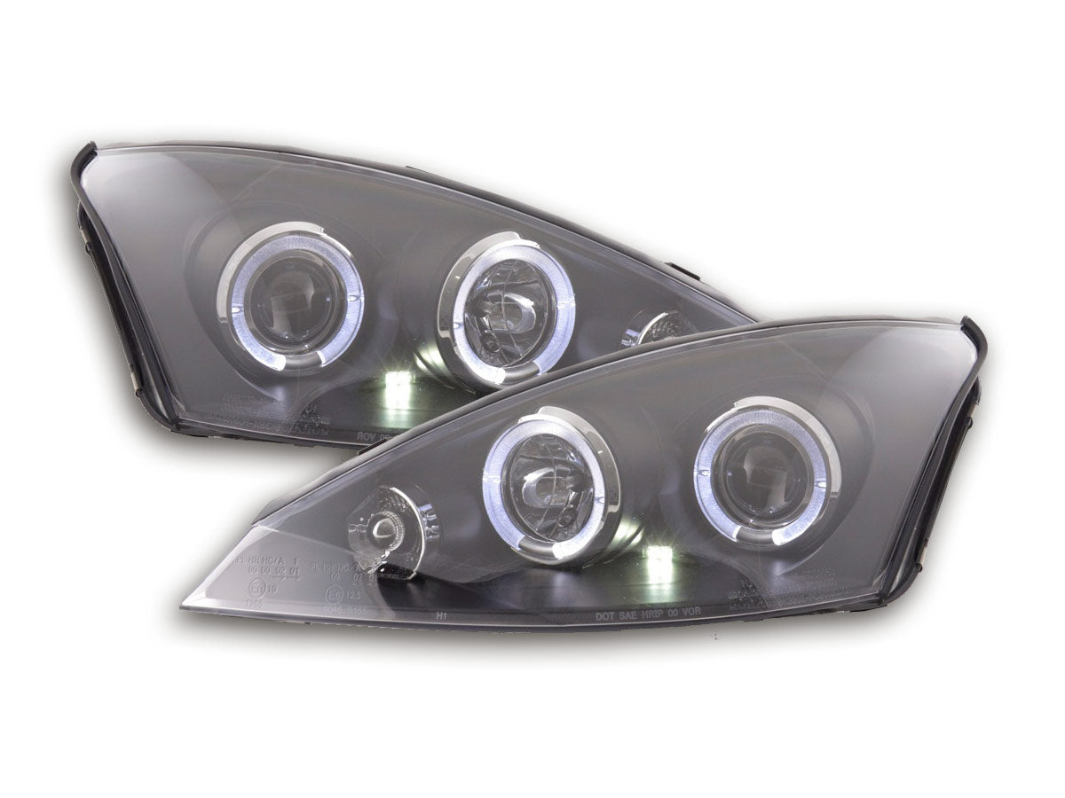 Headlight set Ford Focus 98-01 black