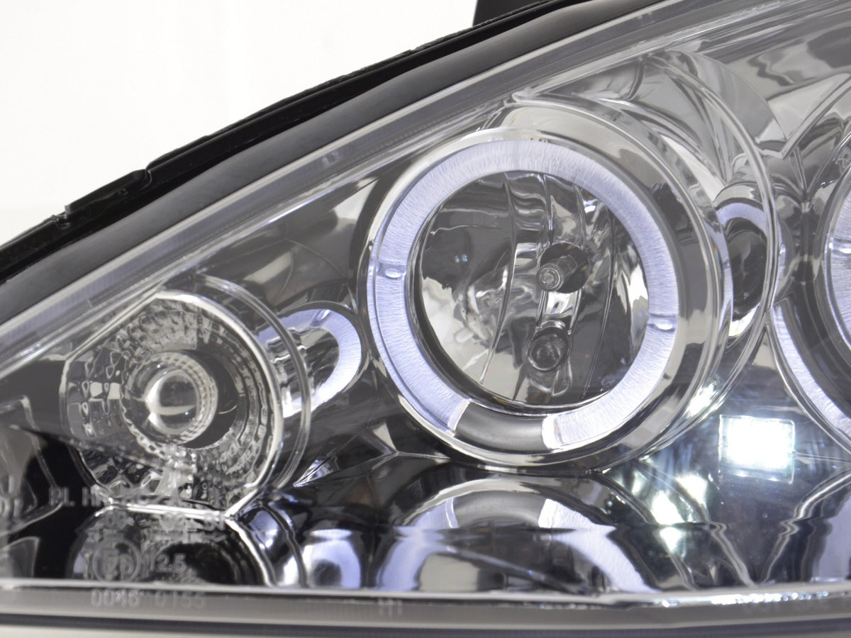Headlight set Ford Focus 00-04 chrome
