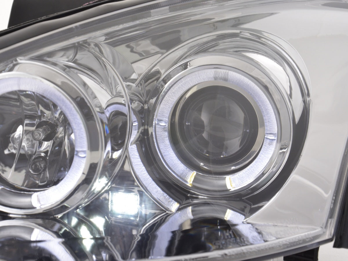 Headlight set Ford Focus 00-04 chrome