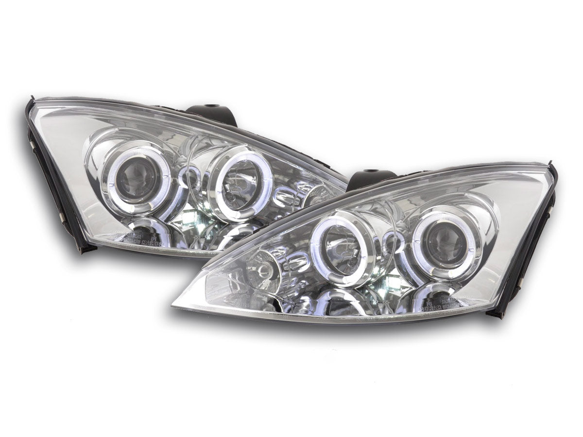 Headlight set Ford Focus 00-04 chrome