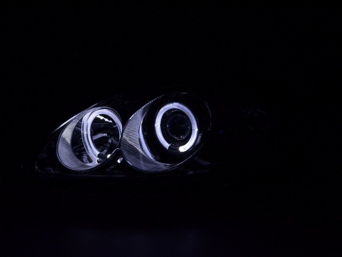 Headlight set Honda Civic Coupe/Civic 2/3/4 doors. 99-00 chrome