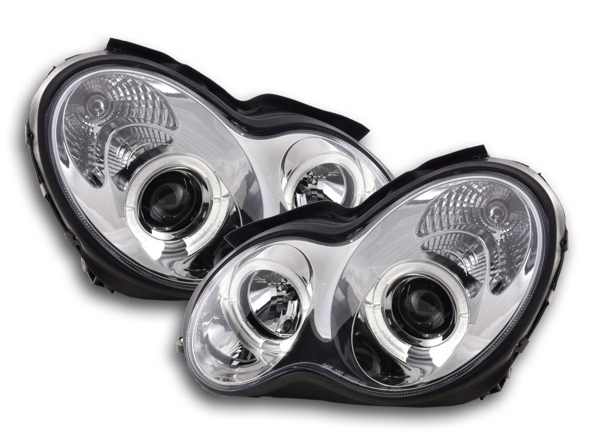 Headlight set Mercedes C-Class type W203 00-07 chrome