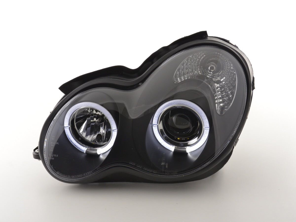 Headlight set Mercedes C-Class type W203 00-07 black for right-hand drive