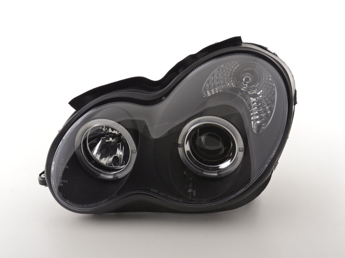 Headlight set Mercedes C-Class type W203 00-07 black for right-hand drive