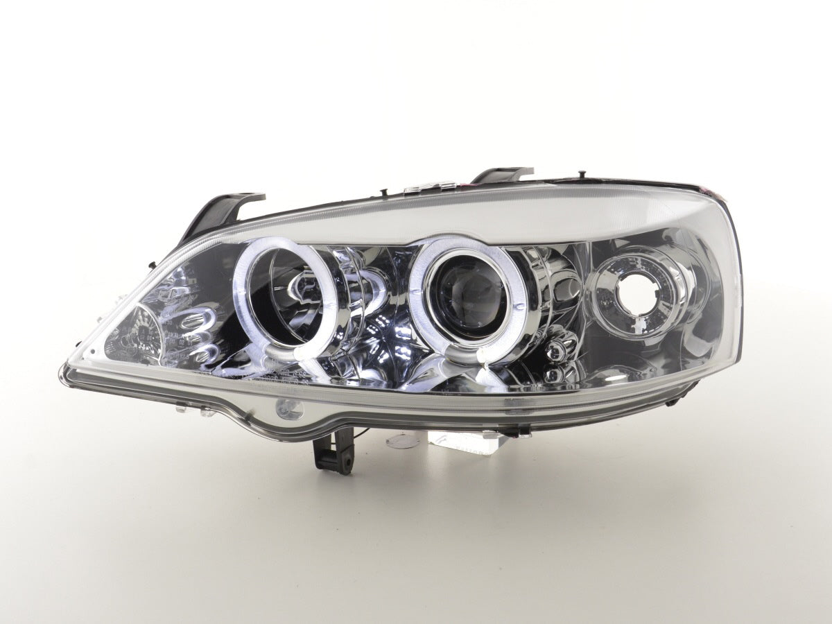 Headlight set Opel Astra G 98-03 chrome
