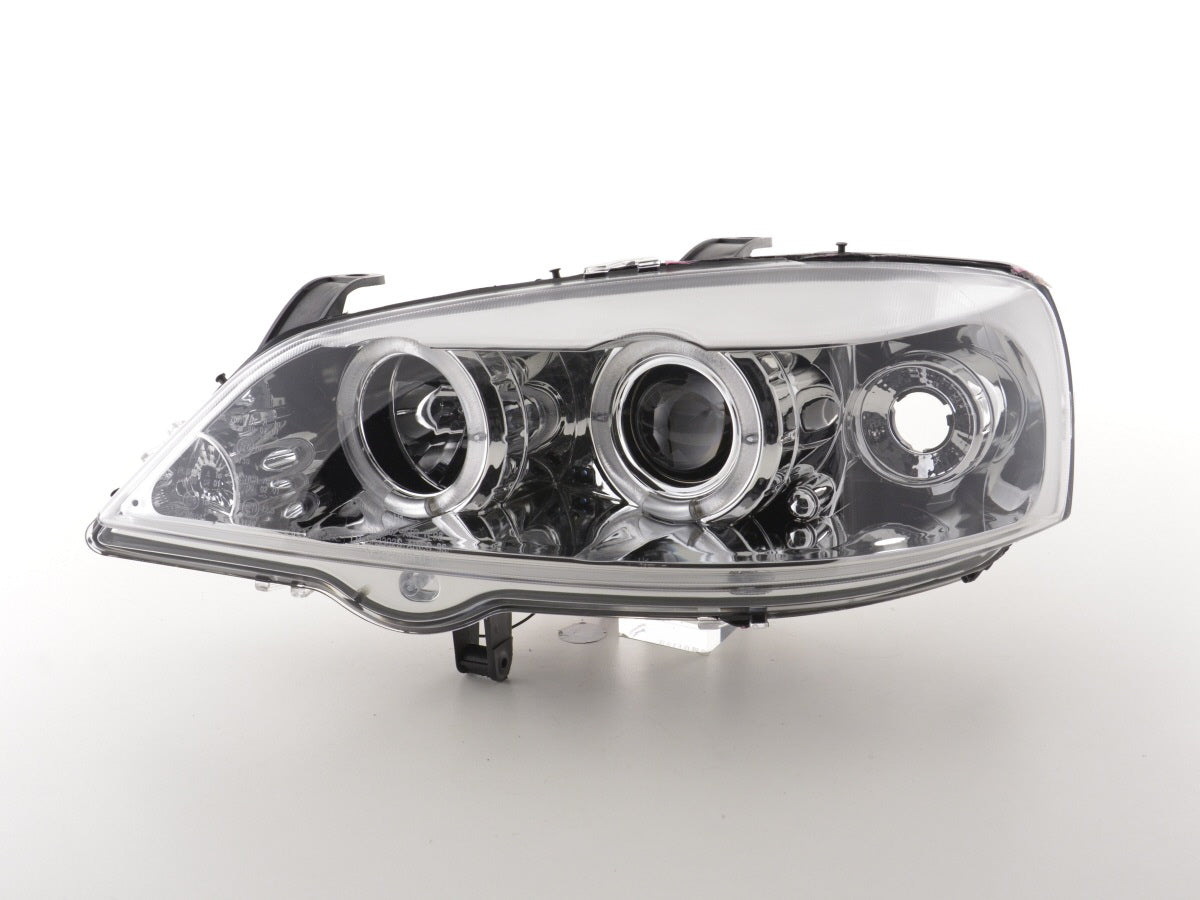 Headlight set Opel Astra G 98-03 chrome