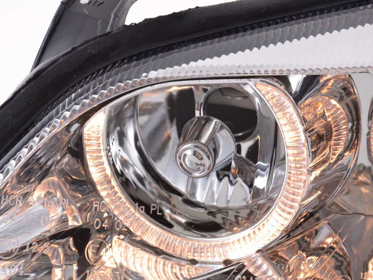 Headlight Set Angel Eyes Opel Astra G 98-03 chrome