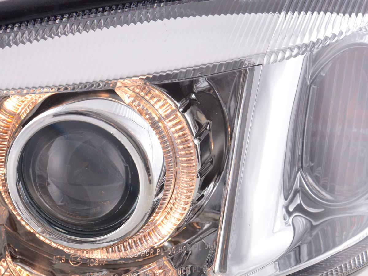 Headlight Set Angel Eyes Opel Astra G 98-03 chrome
