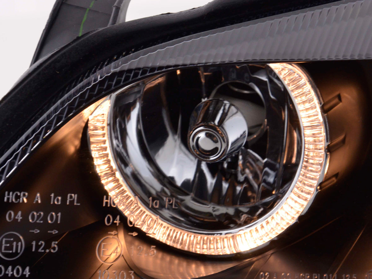 Headlight Set Angel Eyes Opel Astra G 98-03 black