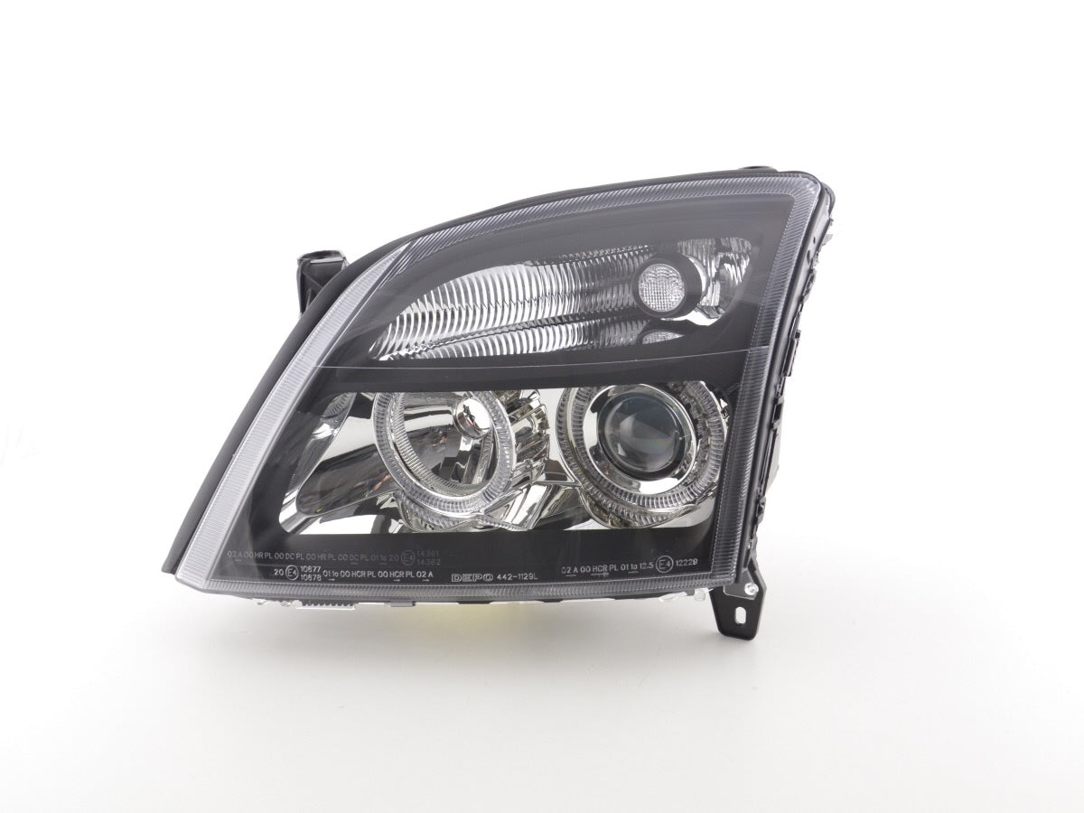 Headlight set Angel Eyes Opel Vectra C 02-04 black