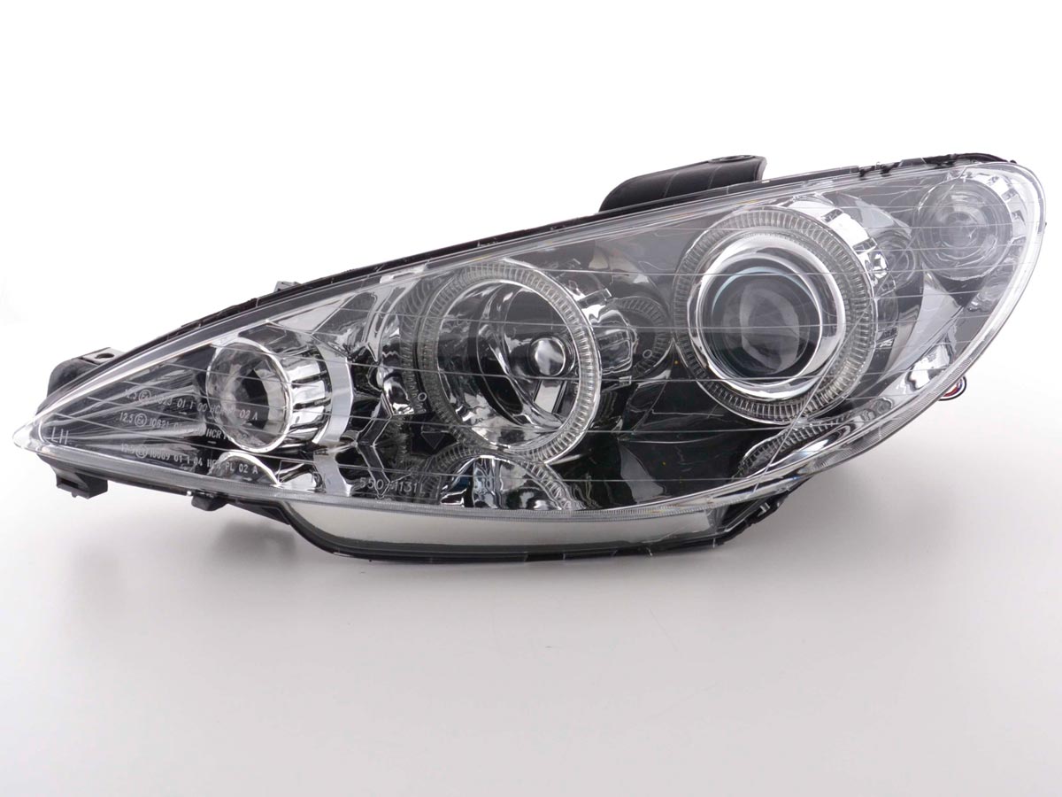 Scheinwerfer Set Angel Eyes Peugeot 206  98-03 chrom