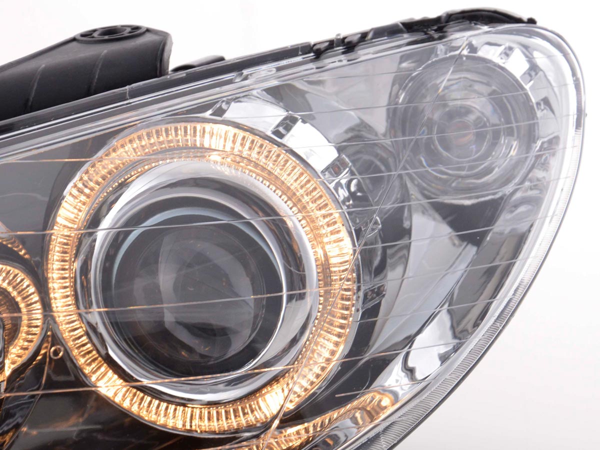 Scheinwerfer Set Angel Eyes Peugeot 206  98-03 chrom