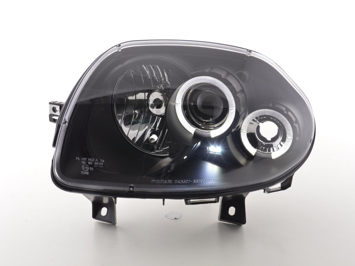 Headlight set Renault Clio Type B 98-01 black