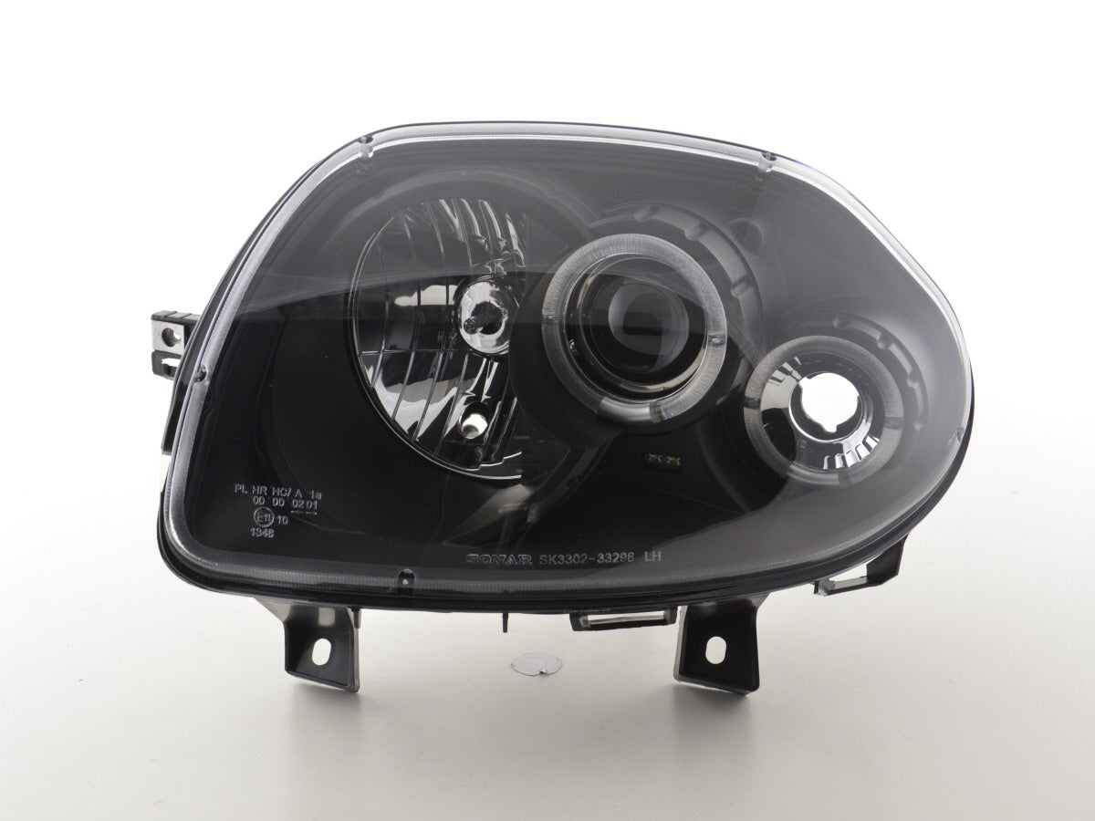 Headlight set Renault Clio Type B 98-01 black