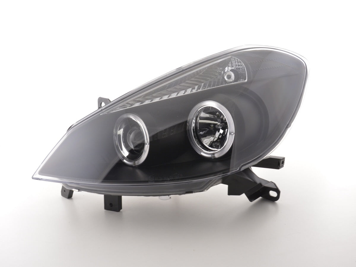 Scheinwerfer Set Renault Clio Typ R  05-08 schwarz (Nur für Rechtslenker)